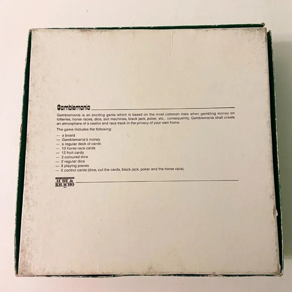 Vintage 1987 Gamblemania Board Game Aube and Khacho Gambling Game Complete - Picture 4 of 12